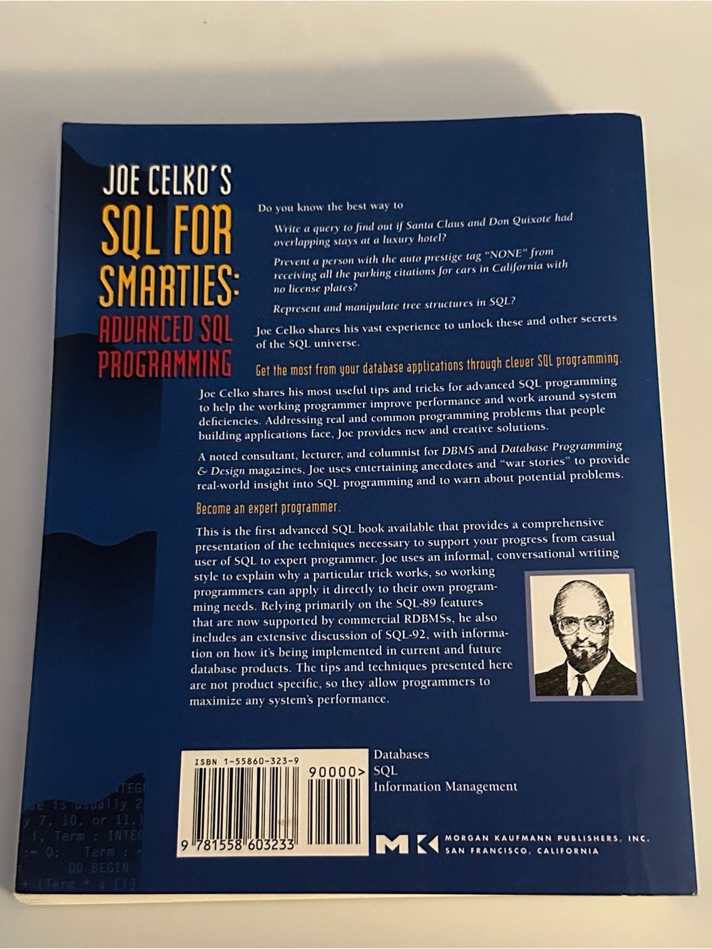 Joe Celkos SQL for Smarties Advanced SQL Programming 1995 - Picture 3 of 5